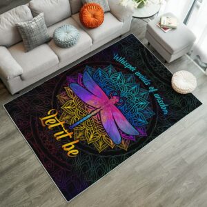 Alternative view of Tapis Dragonfly Mandala Let It Be Rug Carpet Rug Home Room Decor
