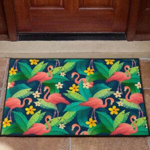Alternative view of Tapis Tropical Flamingo Hawaii Doormat Home Decor