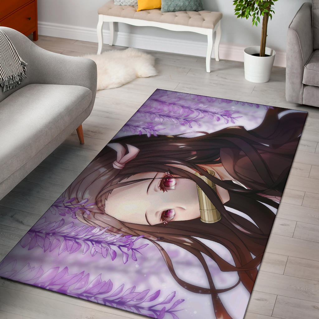 Tapis Nezuko Kimetsu No Yaiba Anime Rug Carpet Rug Home Room Decor – Image 3
