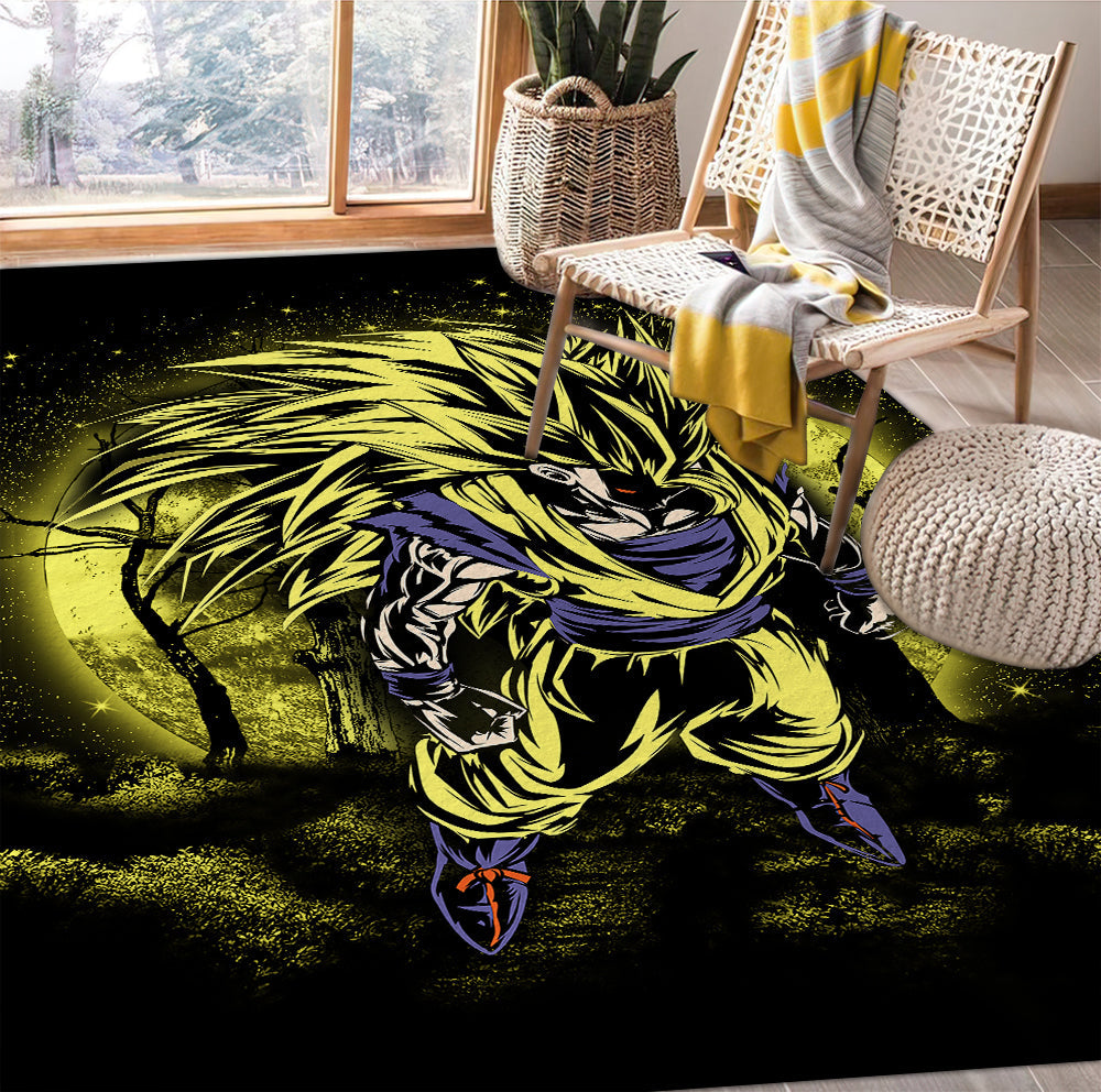 Tapis Goku Super Saiyan 3 Dragon Ball Moonlight Rug Carpet Rug Home Room Decor – Image 3