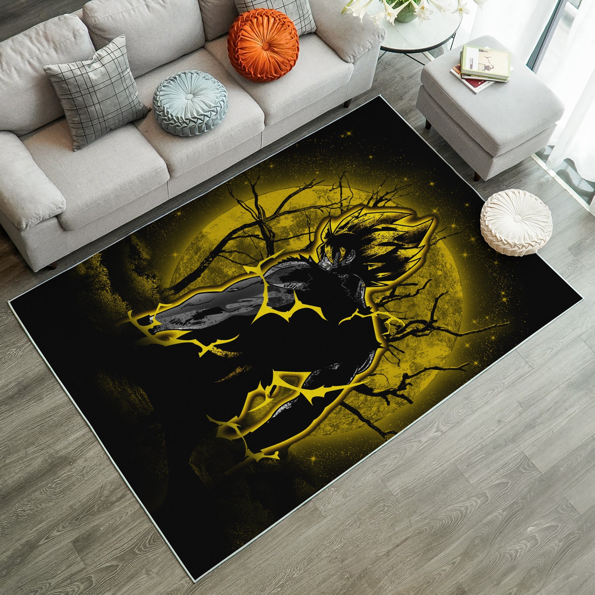 Tapis Goku Super Saiyan Moonlight Rug Carpet Rug Home Room Decor – Image 2