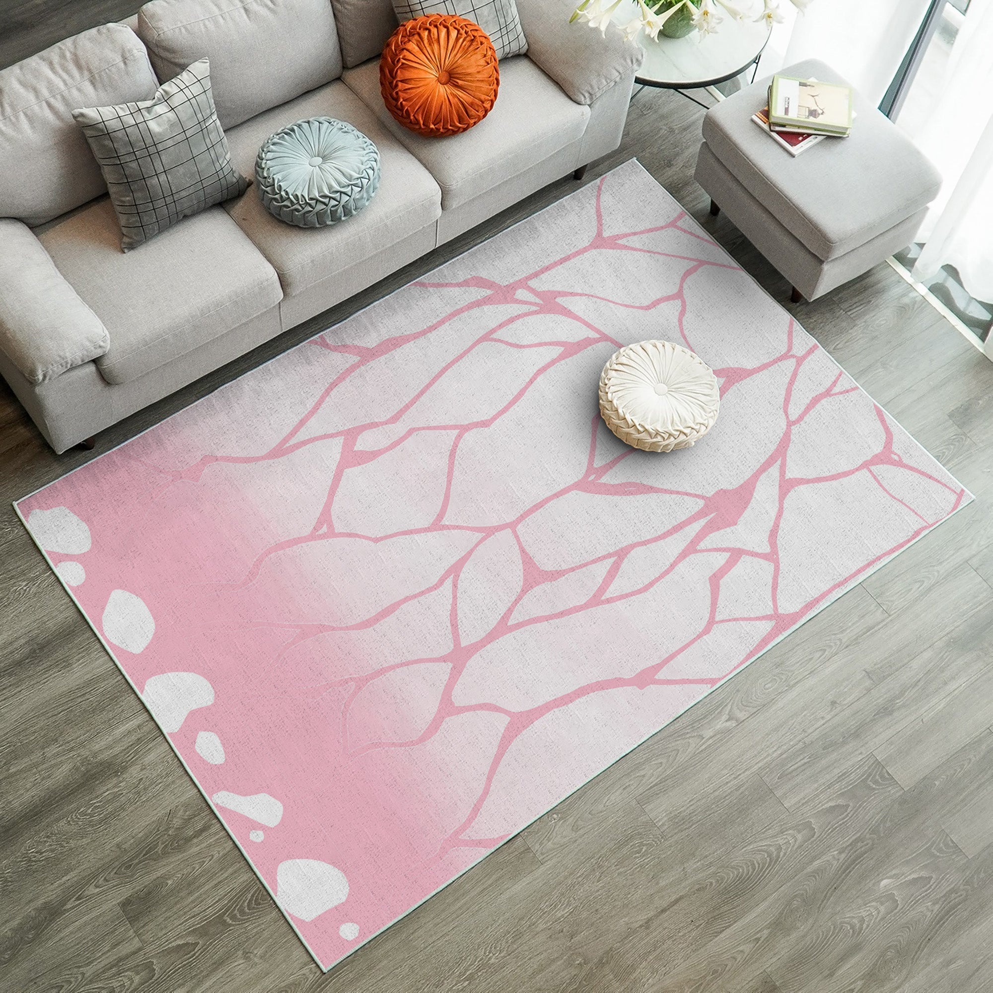 Tapis Kochou Shinobu Insect Pillar Butterfly Pink Classic Pattern Demon Slayer Kimetsu No Yaiba Carpet Rug Home Room Decor – Image 3