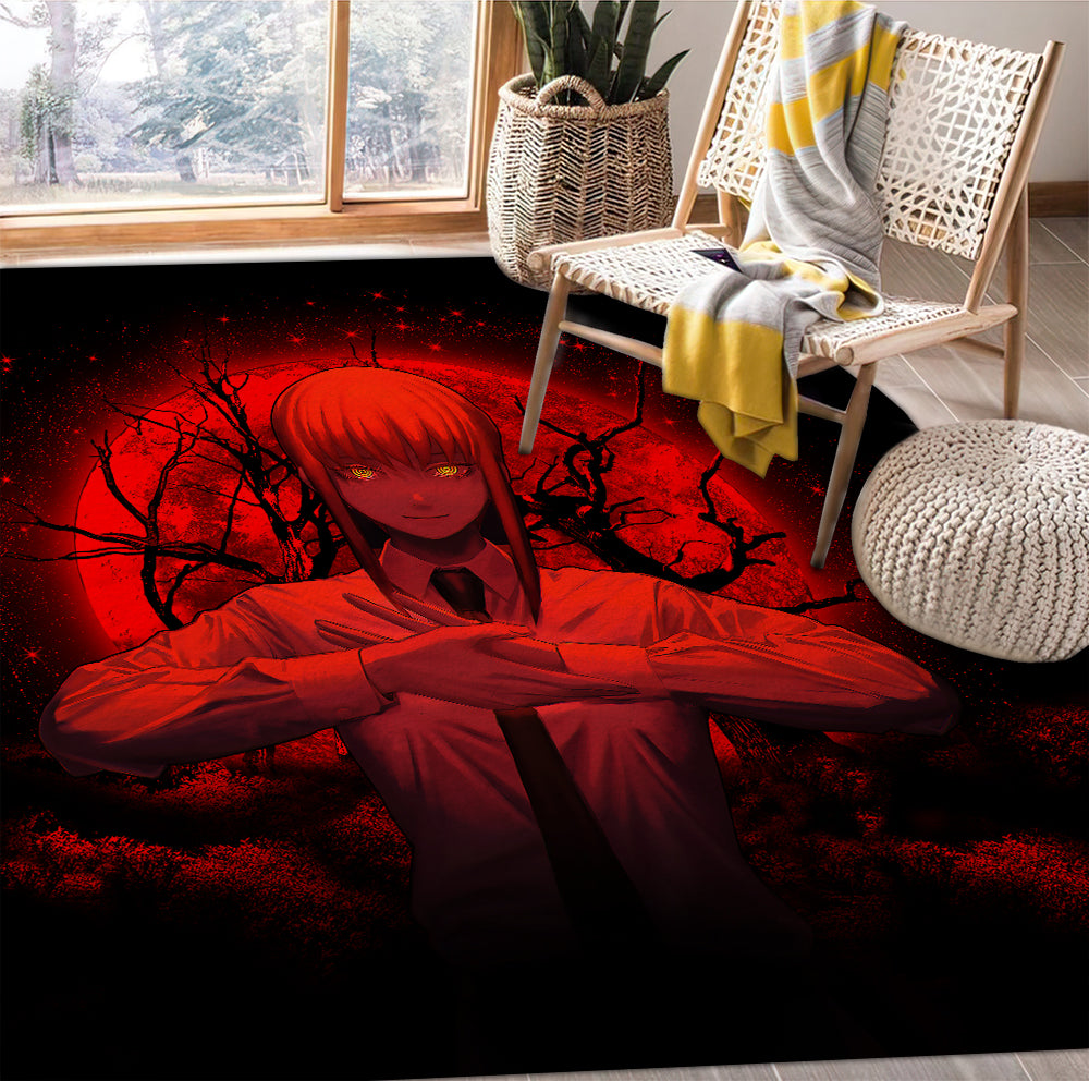 Tapis Makima Chainsaw Man Anime Moonlight Rug Carpet Rug Home Room Decor – Image 3