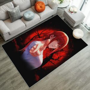 Alternative view of Tapis Makima Chainsaw Man 2 Moonlight Rug Carpet Rug Home Room Decor