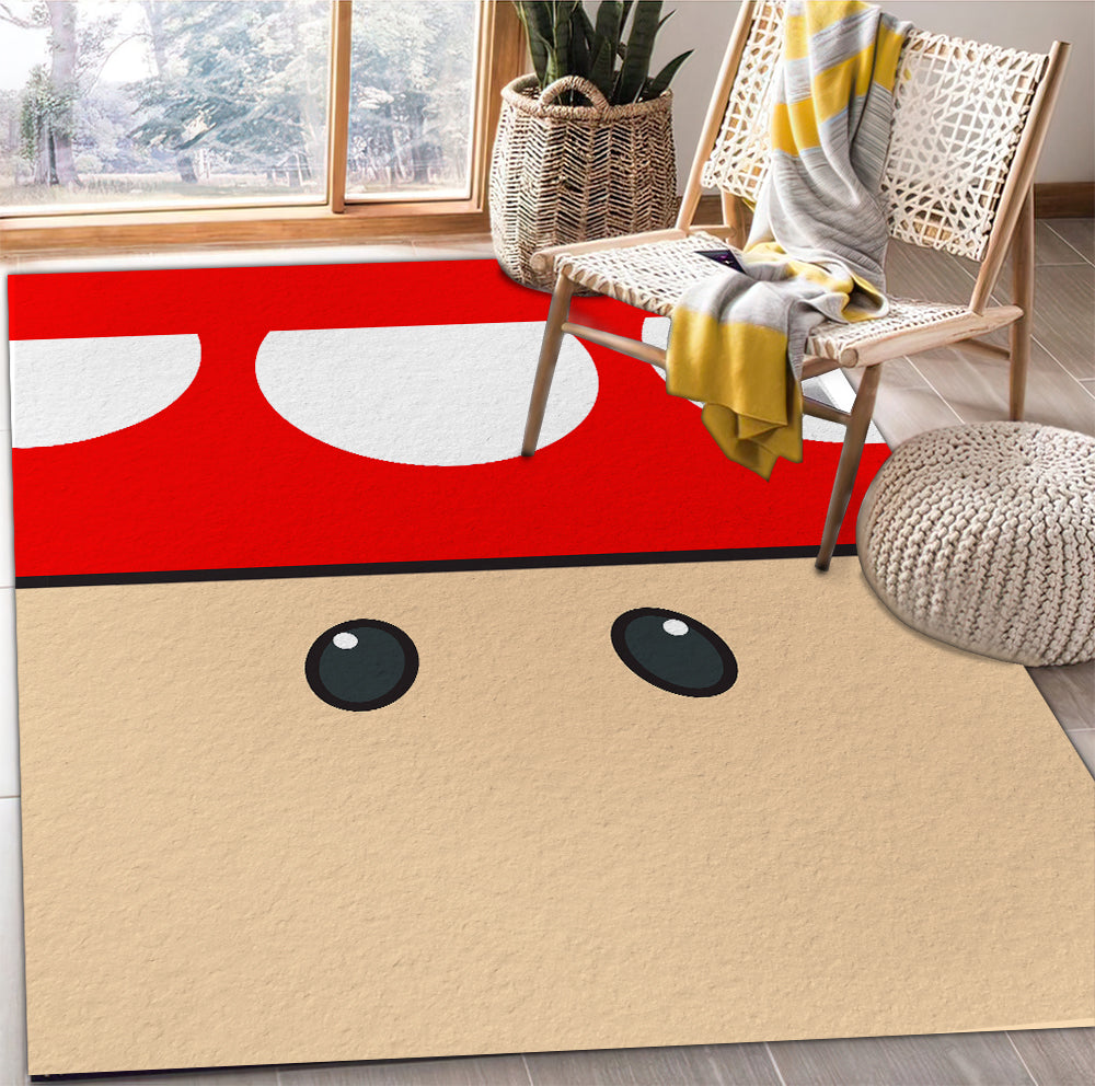 Tapis Mario Mushroom Red Carpet Rug Home Room Decor – Image 2