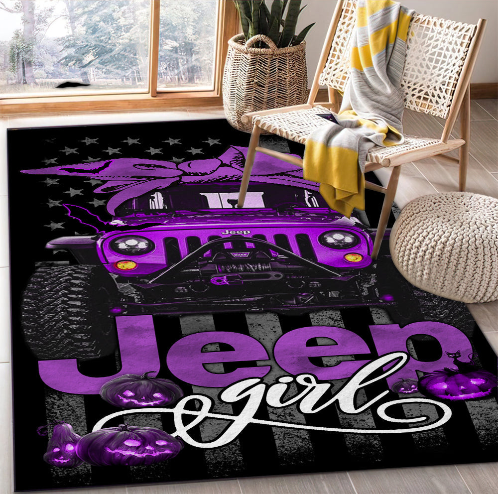 Tapis Purple Jeep Girl Halloween Carpet Rug Home Room Decor – Image 2