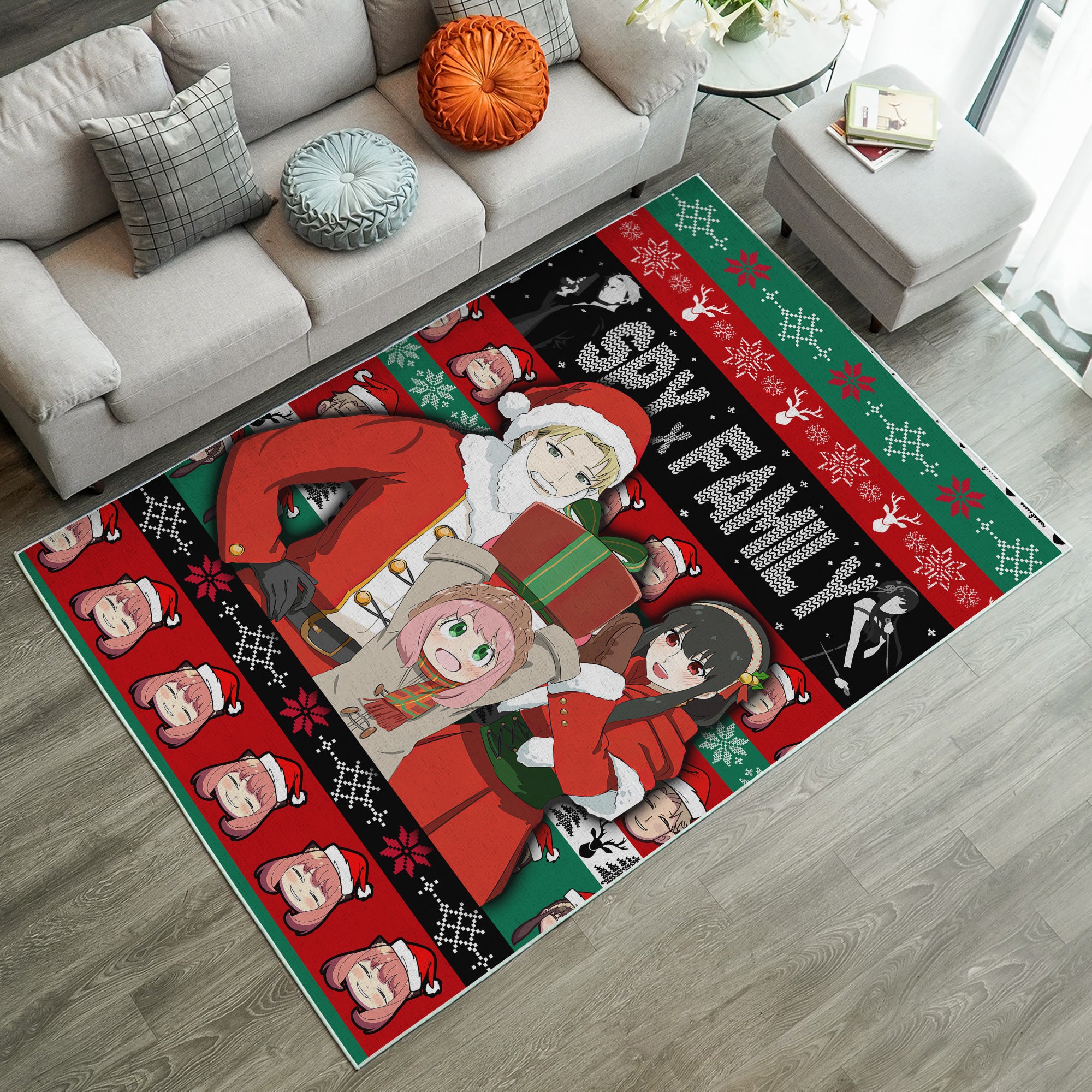Tapis Spy X Family Christmas Rug Carpet Rug Home Room Decor – Image 3