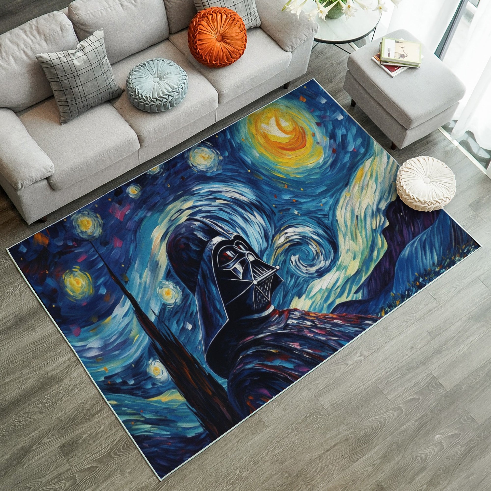 Tapis Darth Vader Starry Night Carpet Rug Home Room Decor – Image 2