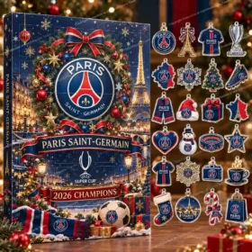 Calendrier de l’Avent Paris Saint-Germain – PSG Supercoupe de l’UEFA 2026 – Édition Héritage Champions 24 Décorations Design B